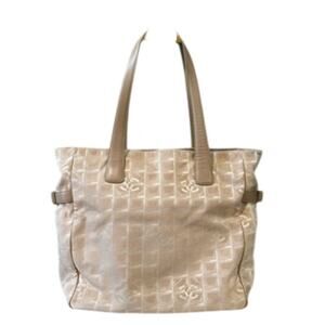 Chanel Travel Ligne Tote* Large Beige Tote*Rare Color*Hologram*COA